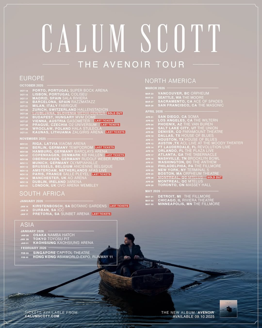 Calum Scott – The Avenoir Tour 2026