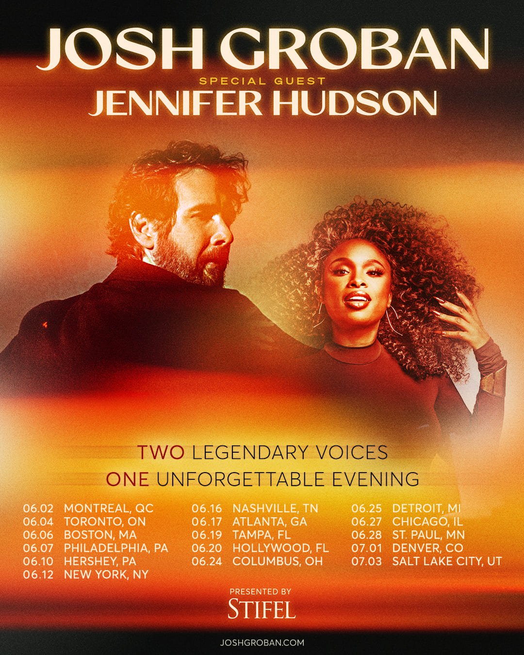 Josh Groban with special guest Jennifer Hudson